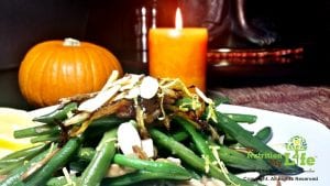 lemon garlic green beans and mushroom