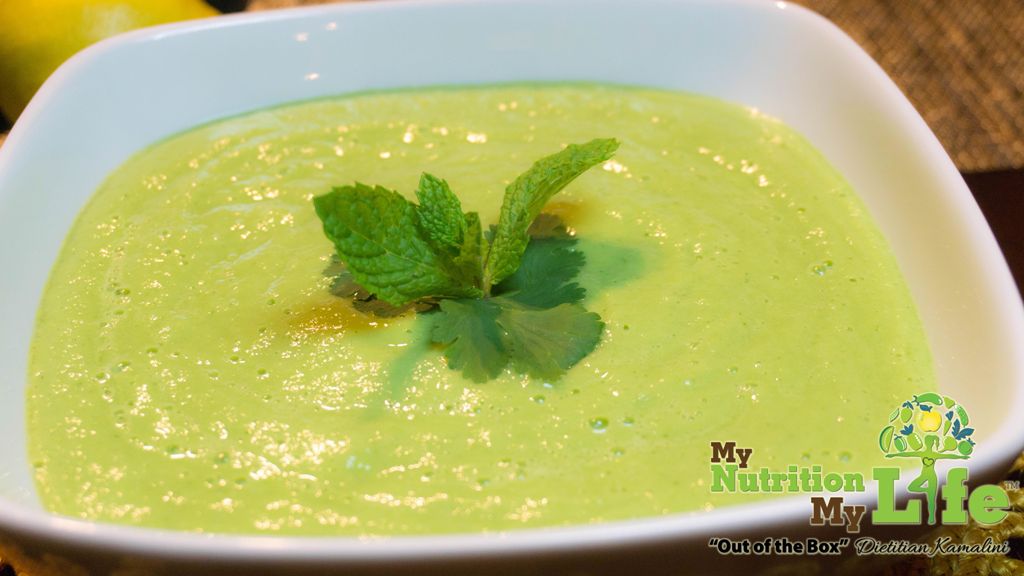 Chilled Creamy Cucumber-Avocado Soup-bowl
