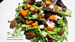 Pumpkin, Cranberry Salad with Maple Vinaigrette